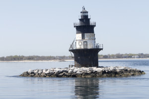 Orient Point Lighthouse, also known as the “Coffee Pot Lighthouse.” The cast iron-clad and brick-lined Orient Point Lighthouse was marked for demolition by the Coast Guard in 1970 but was saved by public outcry.