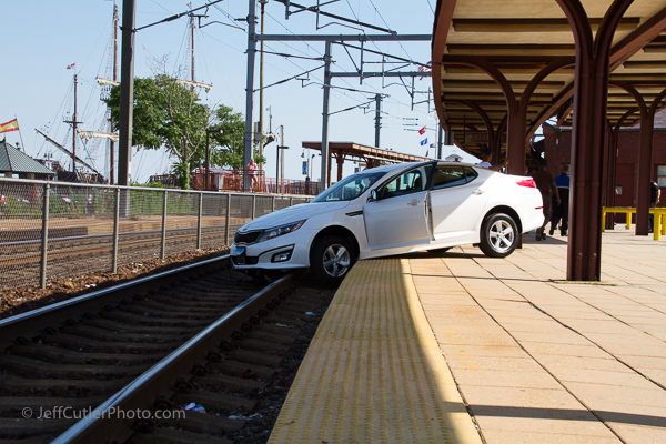 After our tour, we saw this car trying to jump on the Acela at the nearby Amtrak station. Lots of excitement that day!